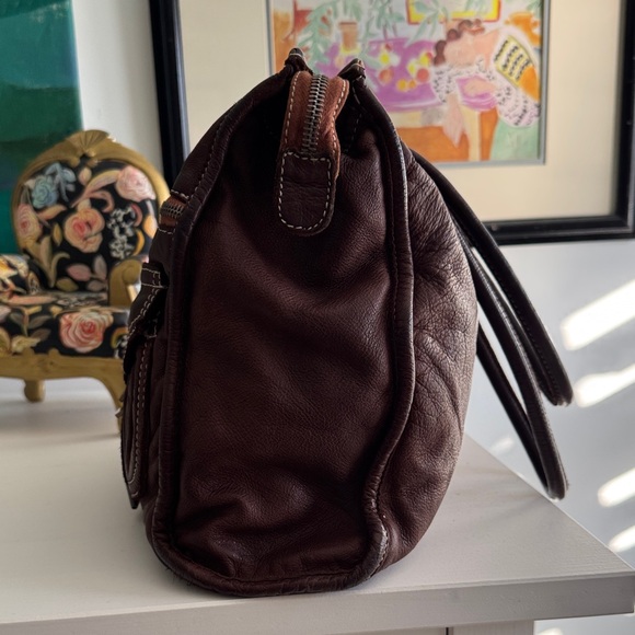 Sissi Rossi Brown Leather Tote Bag - Picture 6 of 16
